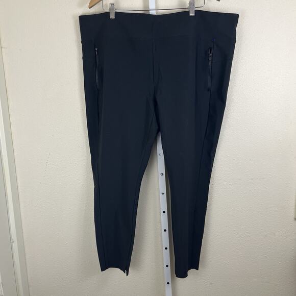 Athleta Stellar Tight Plus Size 20 Black Zip Leg Pockets - Picture 2 of 5